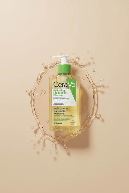 CeraVe Hydrating Foaming Oil Cleanser – Fragrance Free for Dry Skin