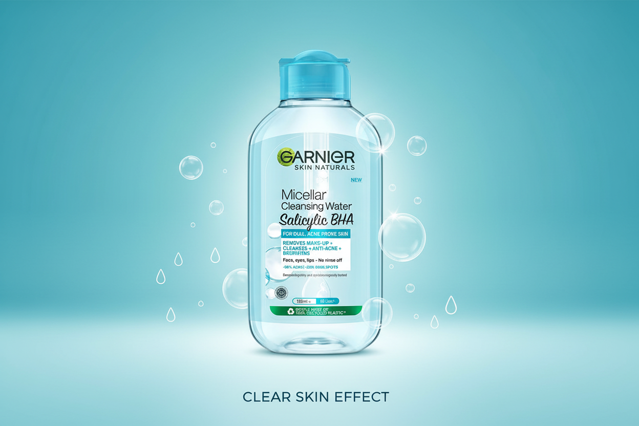 Garnier Salicylic BHA Micellar Water – Lifestyle Banner