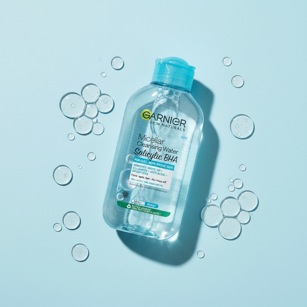 Garnier Salicylic BHA Micellar Water – Flat Lay