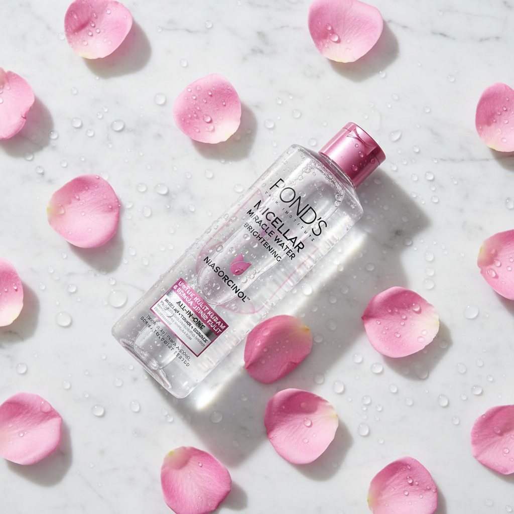 Pond's Brightening Micellar Water – Flat Lay